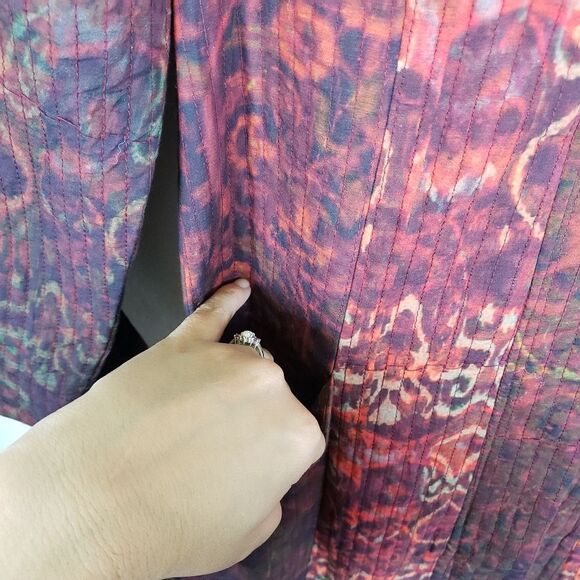 Women's Soft Surroundings Artist abstract Bedouin Duster Maxi Jacket Size PXS - Picture 5 of 16